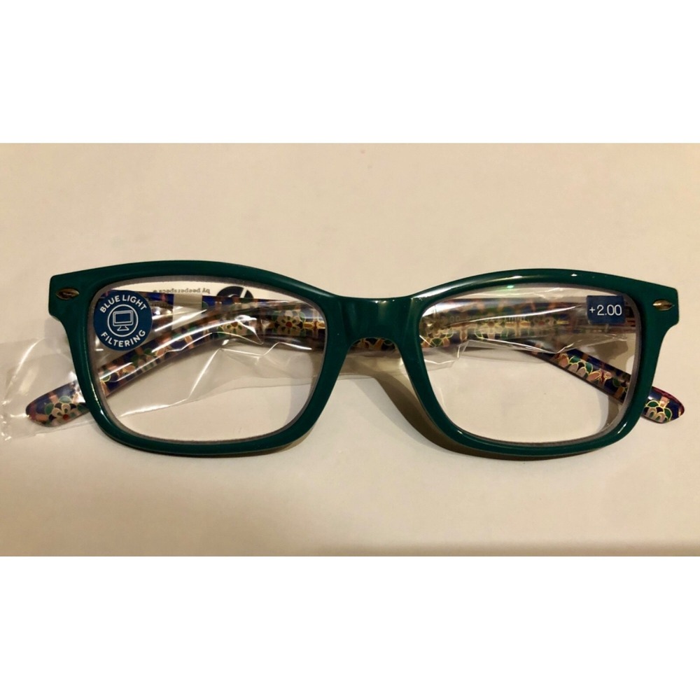 New Gypsy Soul Green Peepers‎ Blue Light Filtering +2.00 Readers